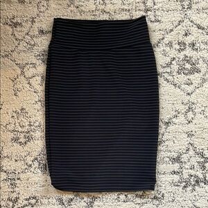 Black Striped LuLaRoe Pencil Skirt